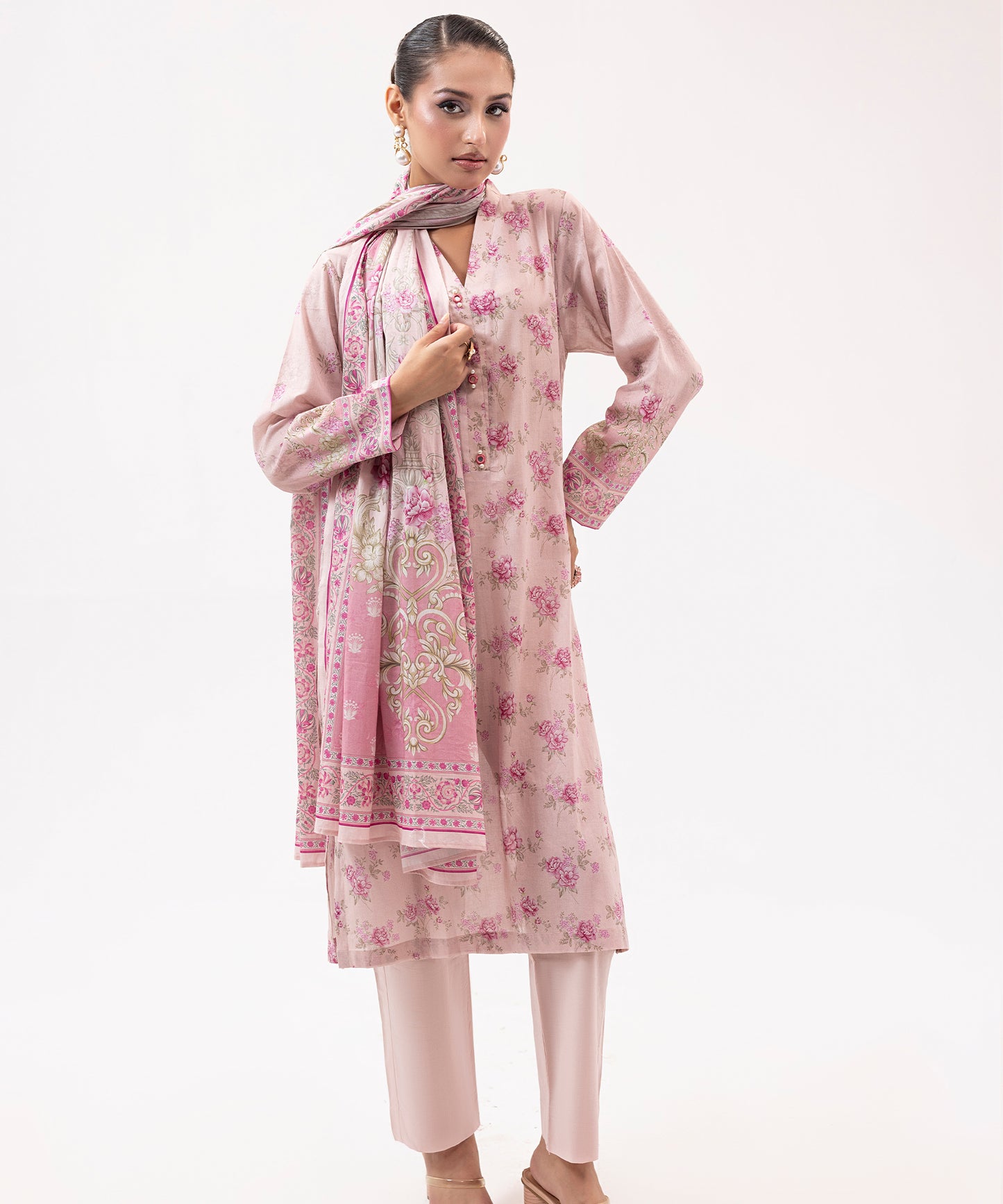 Women Printed 3 Piece Suit  - SDL065
