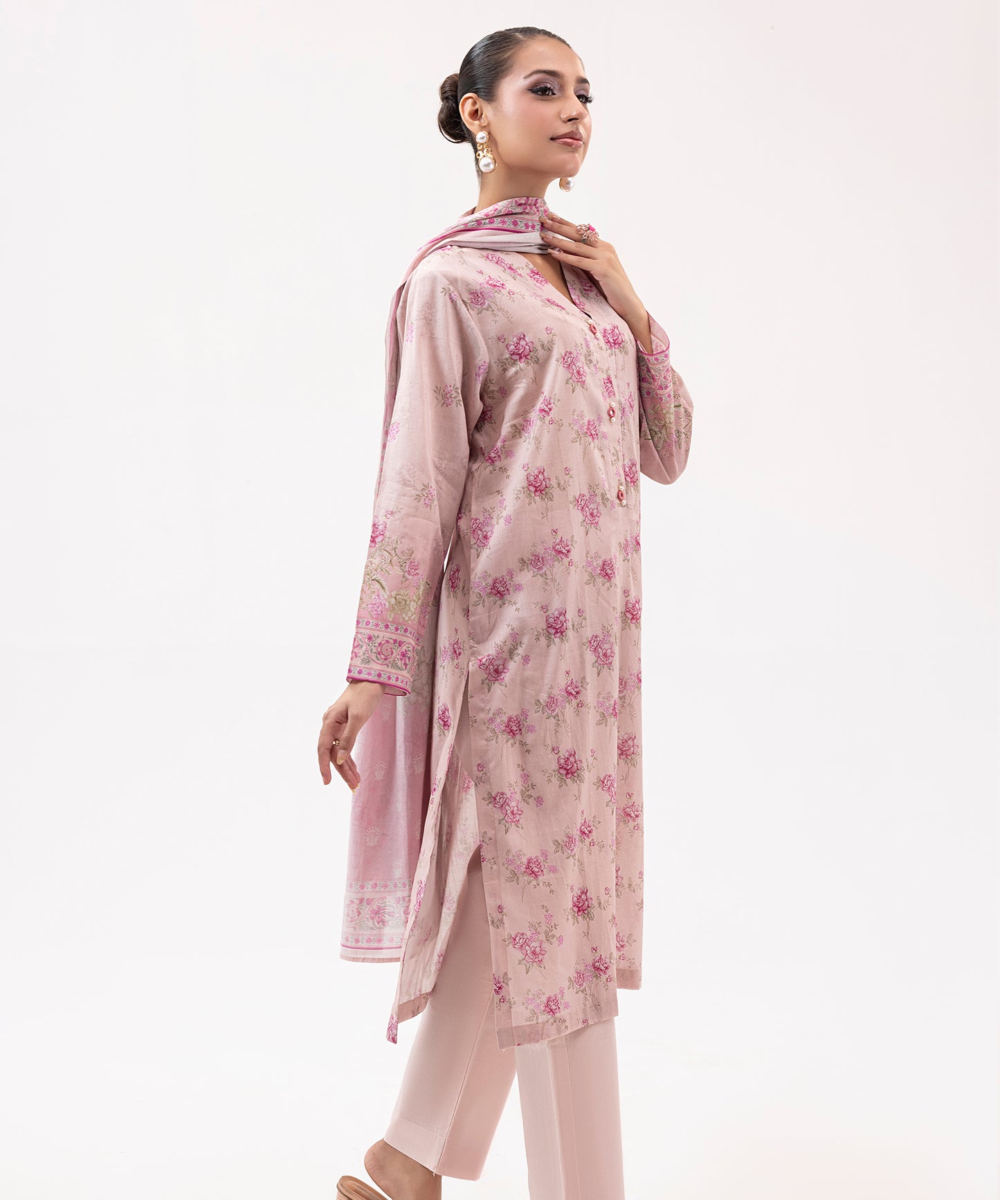 Women Printed 3 Piece Suit  - SDL065