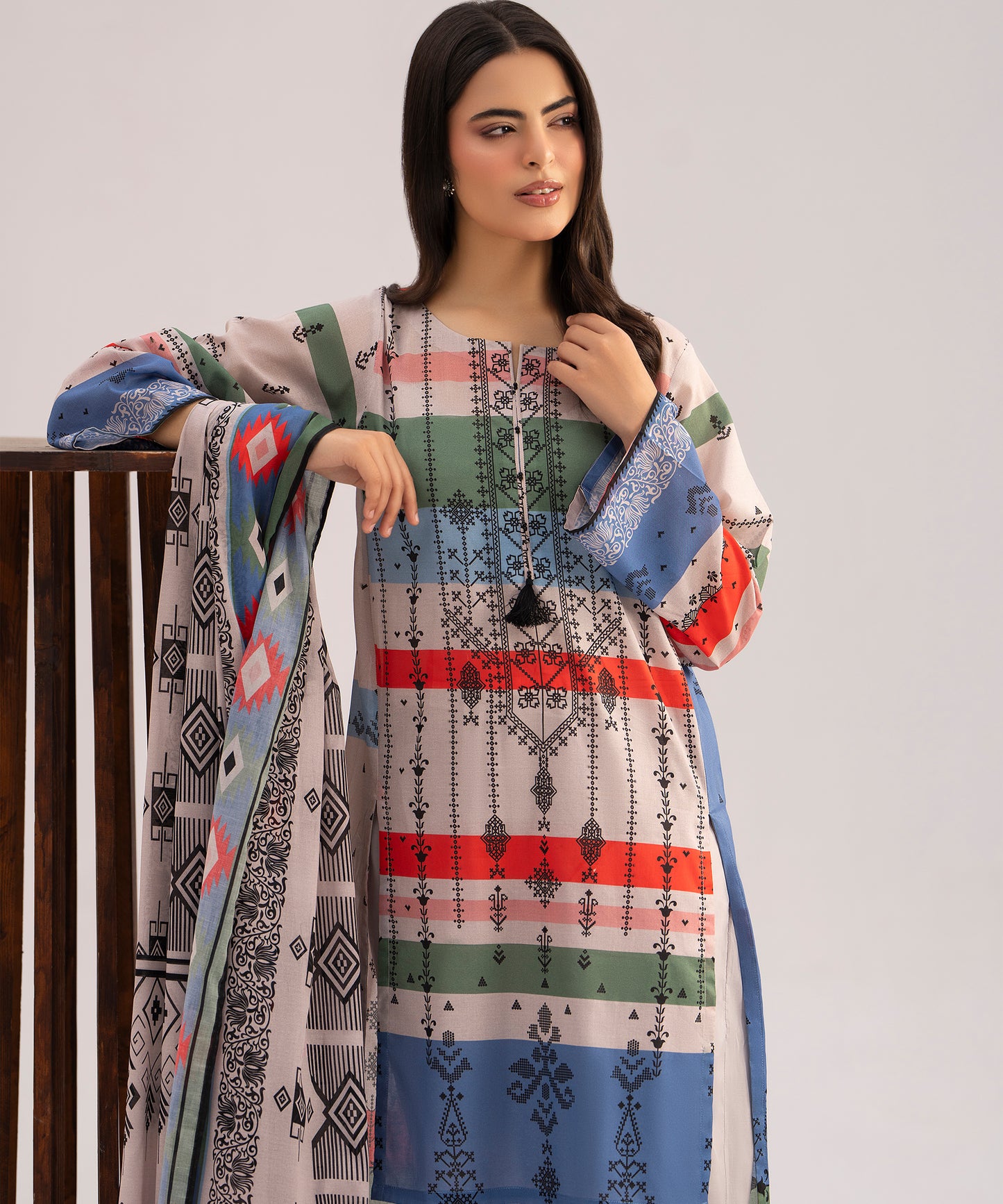 Women Printed 3 Piece Suit - SD2308