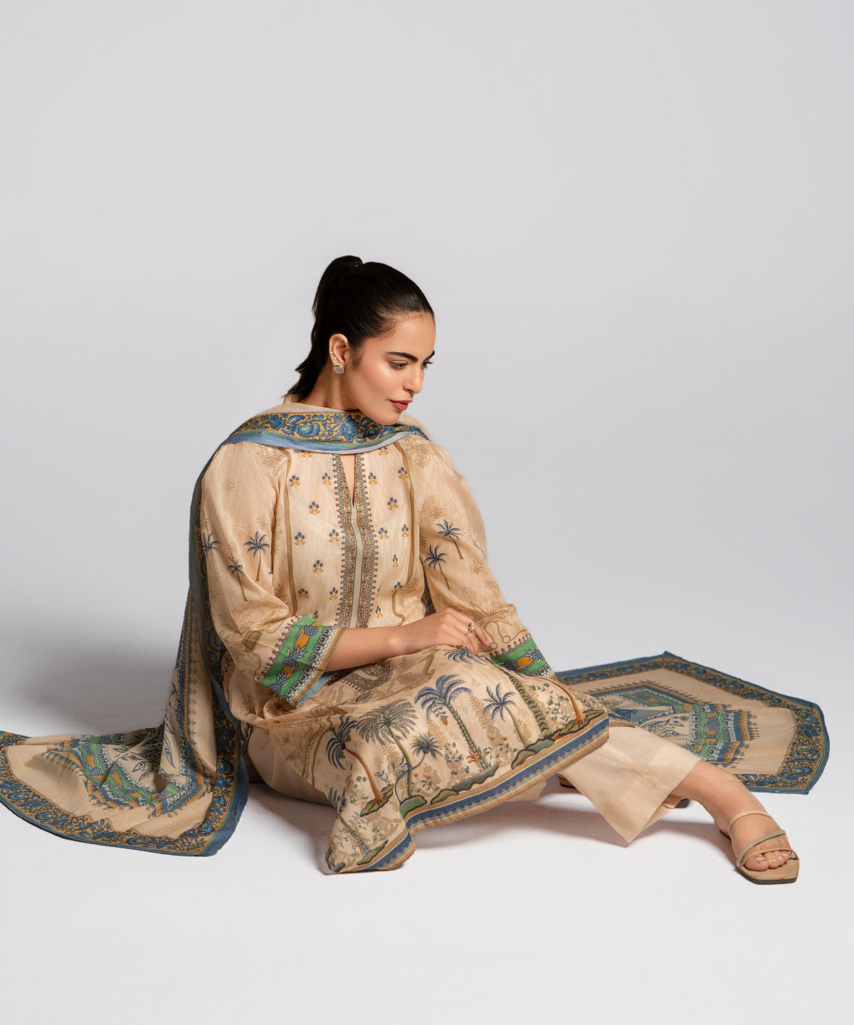 Women Printed 3 Piece Suit - SD2310