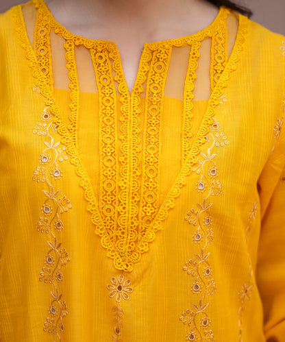 Women Solid Embroidered 3 Piece Suit - UDE231