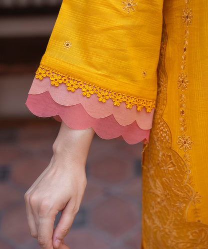 Women Solid Embroidered 3 Piece Suit - UDE231