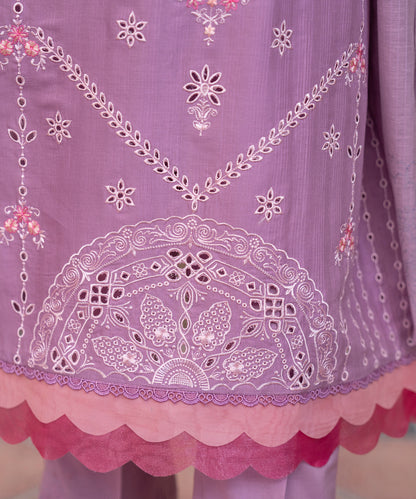 Women Solid Embroidered 3 Piece Suit - UDE232