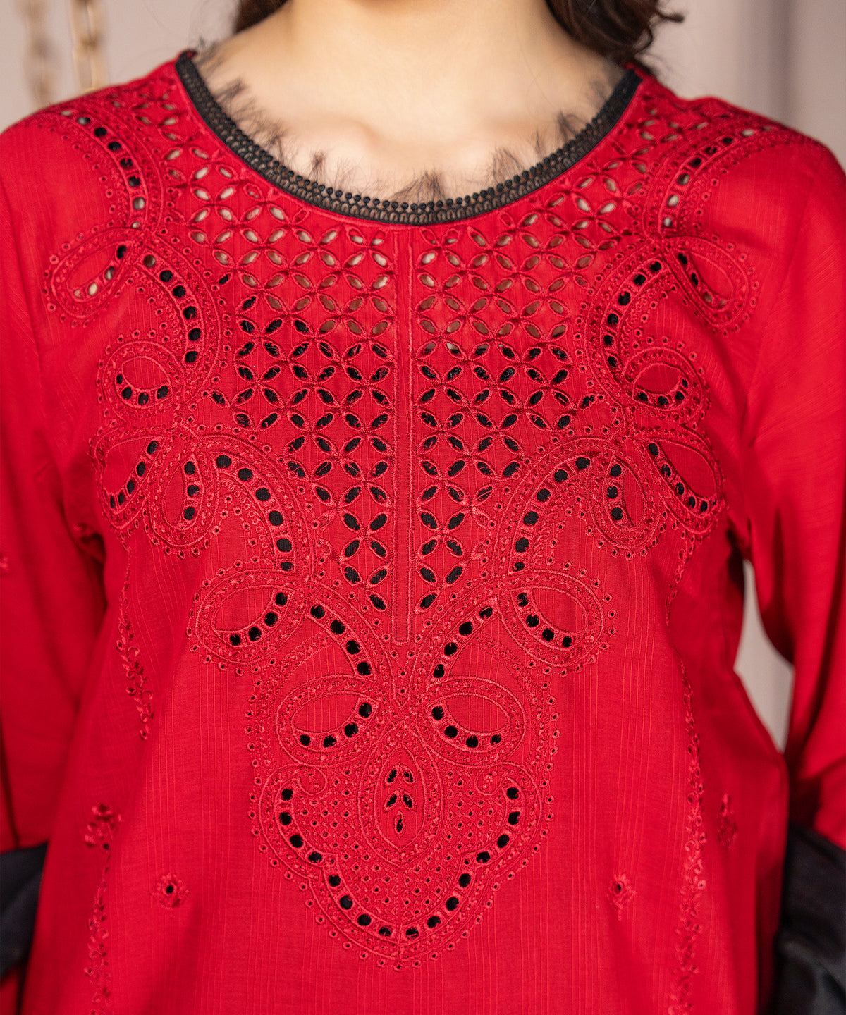 Women Solid Embroidered 3 Piece Suit - UDE239