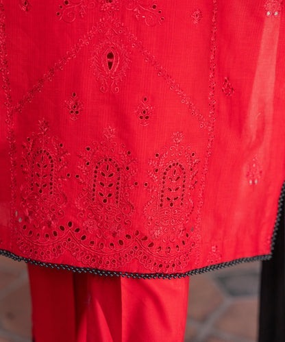 Women Solid Embroidered 3 Piece Suit - UDE239
