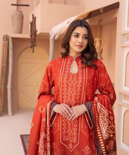 Women Printed 3 Piece Suit  - AND136