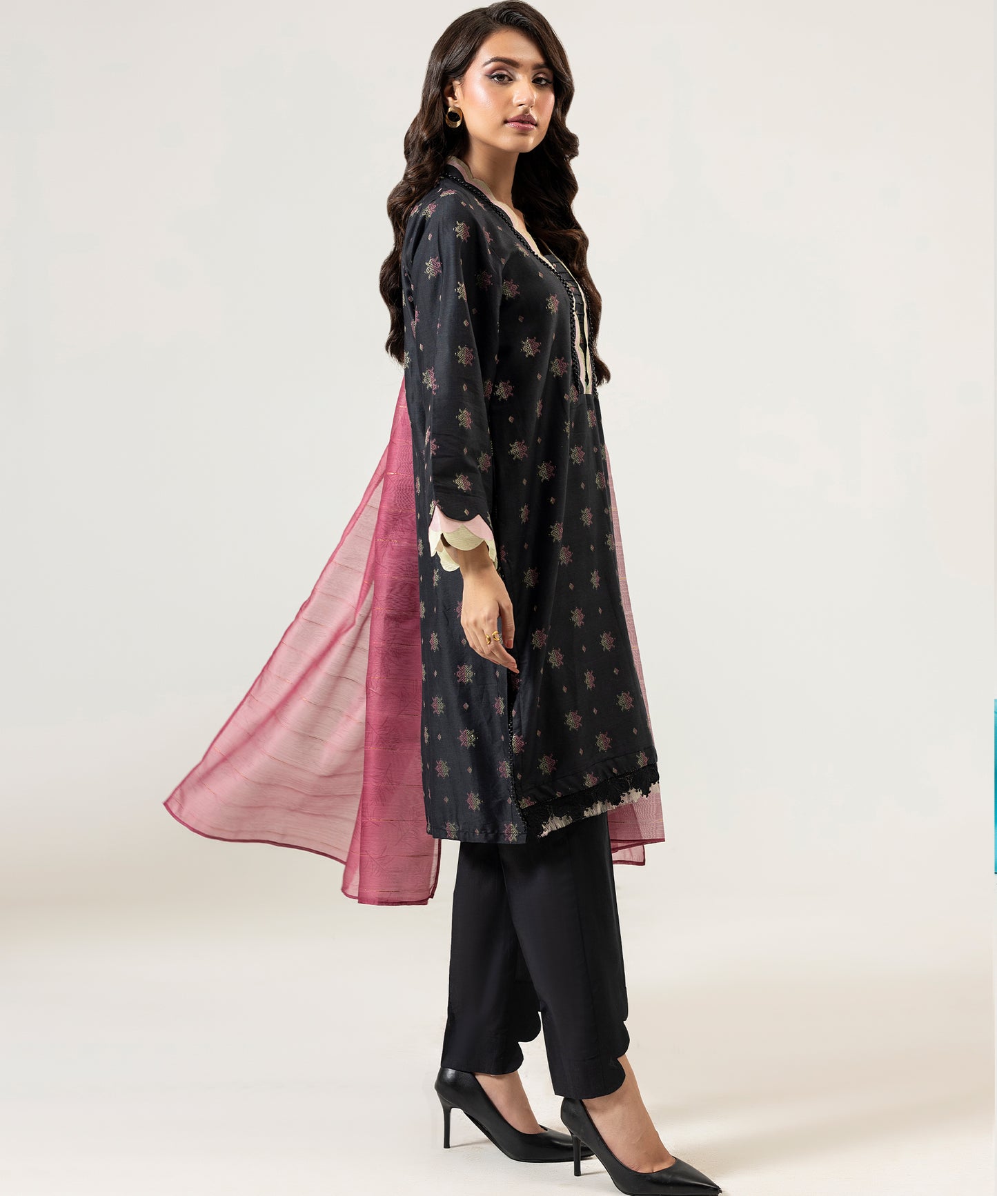 Women Jacquard 3 Piece Suit - JQ2500