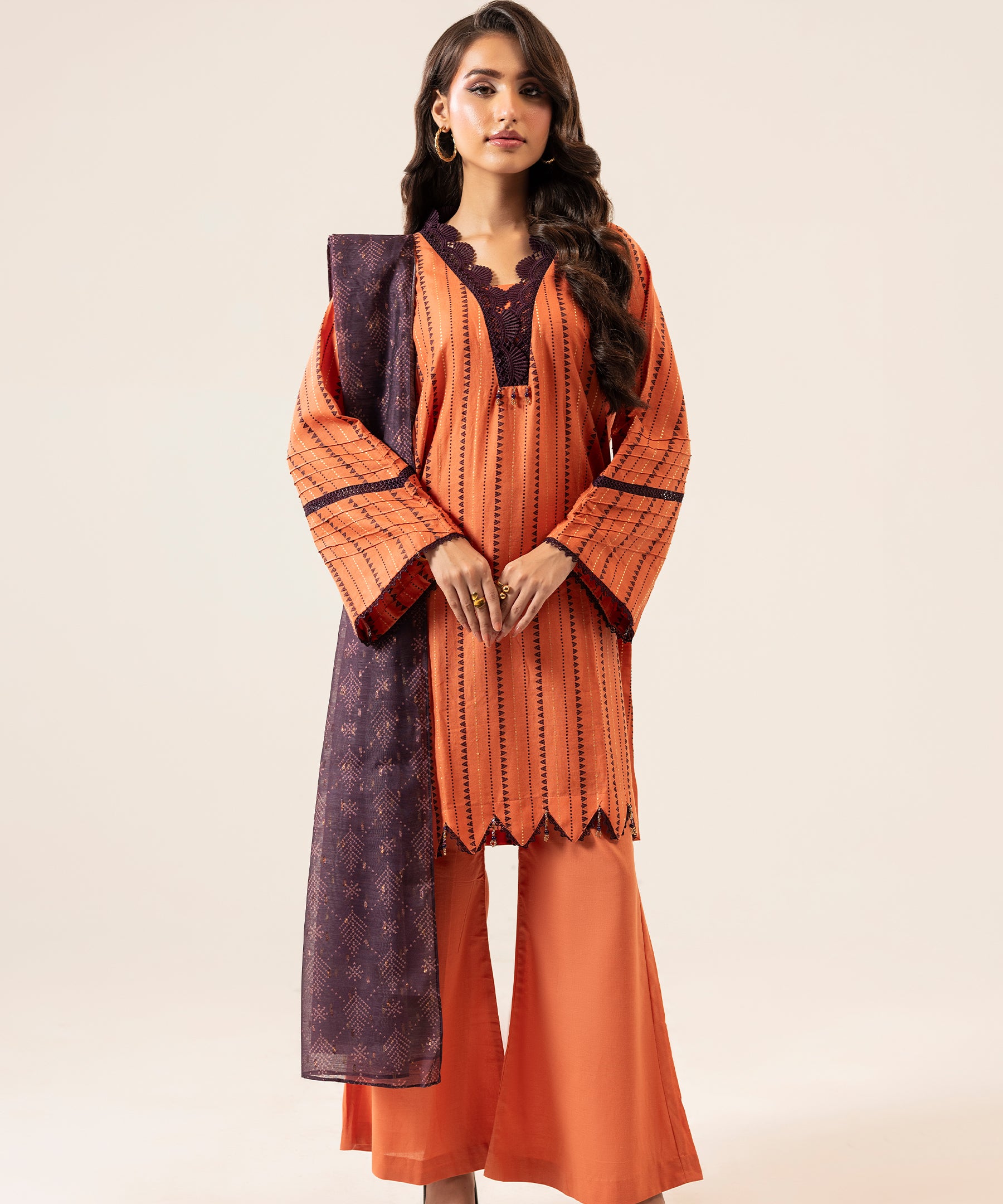 3PC Jacquard Lawn 2501