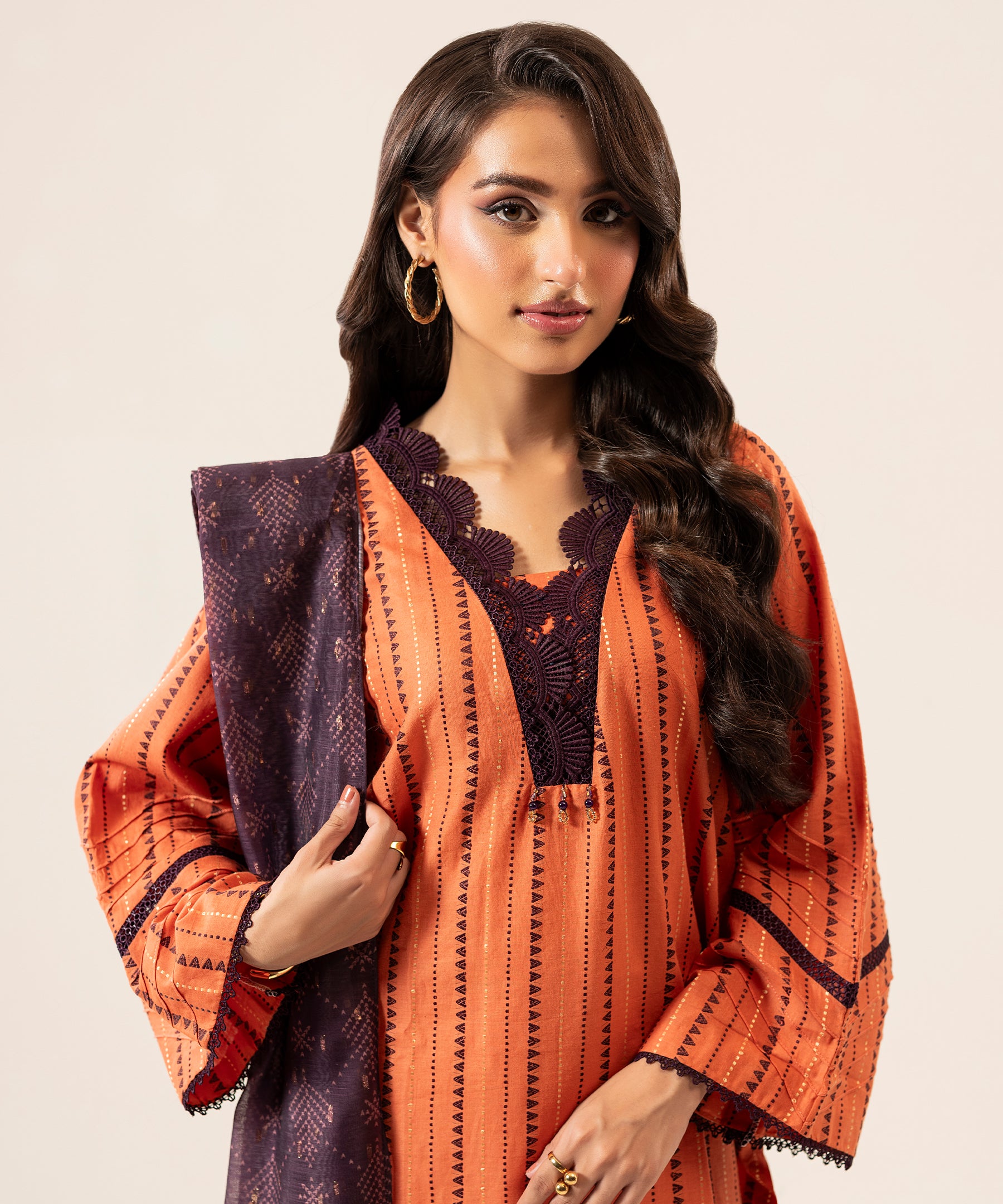 3PC Jacquard Lawn 2501