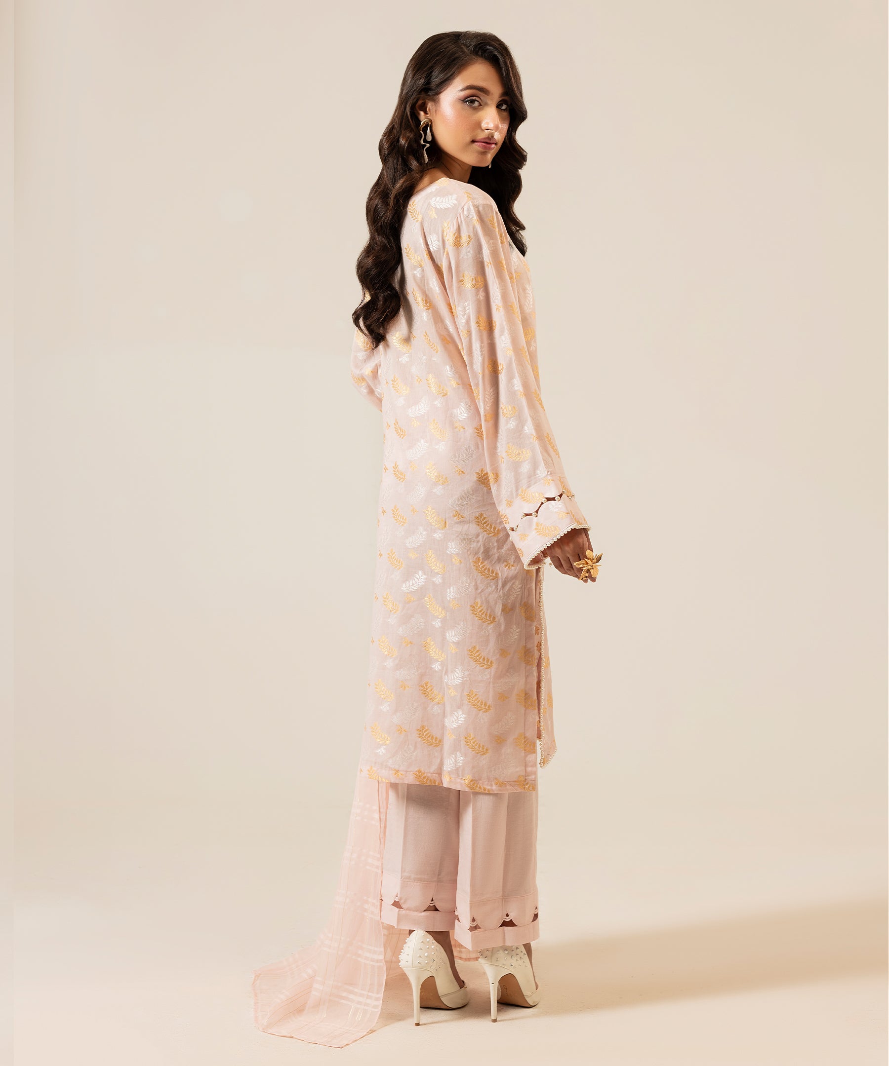 3PC Jacquard Lawn 2502