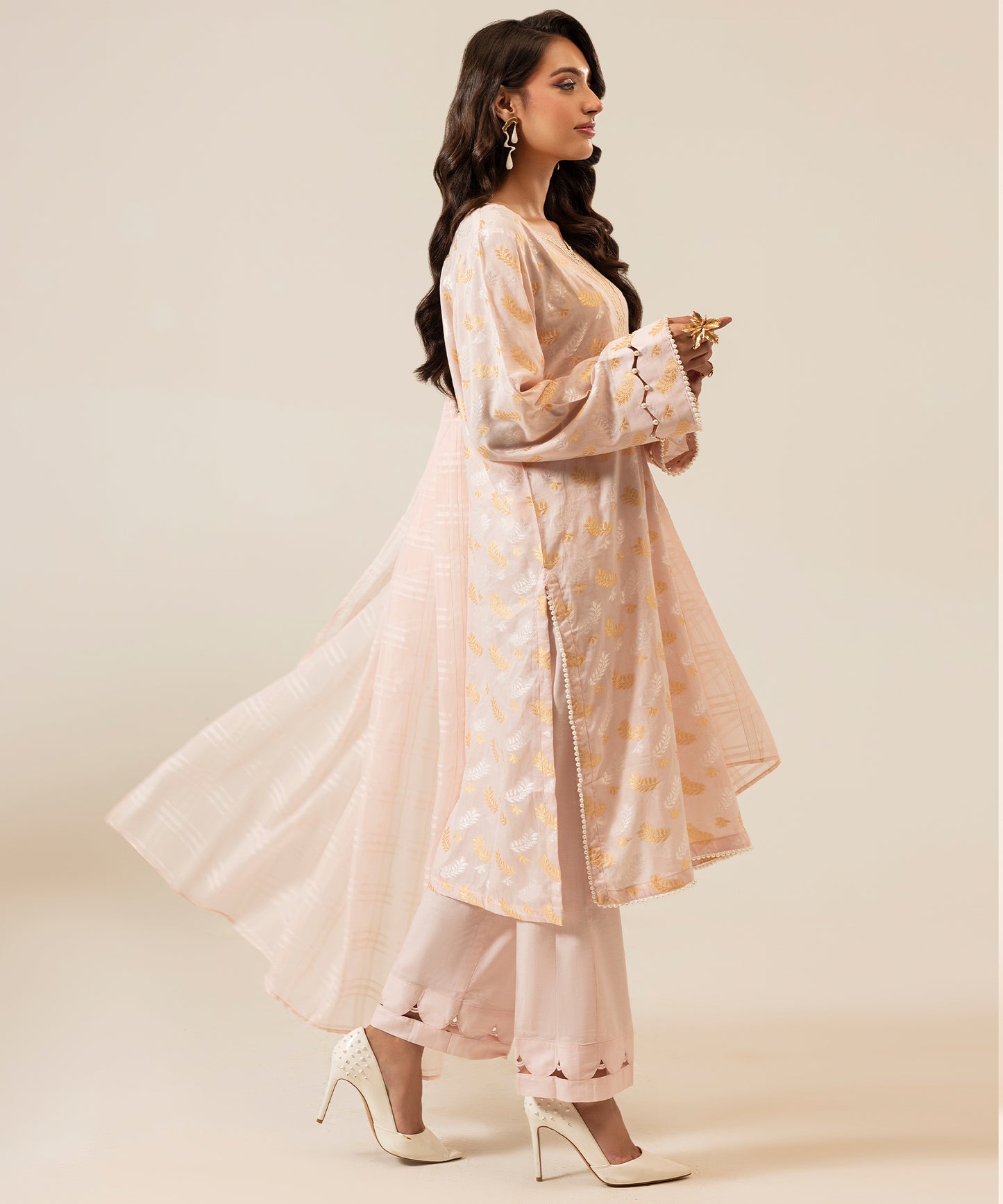 Women Jacquard 3 Piece Suit - JQ2502