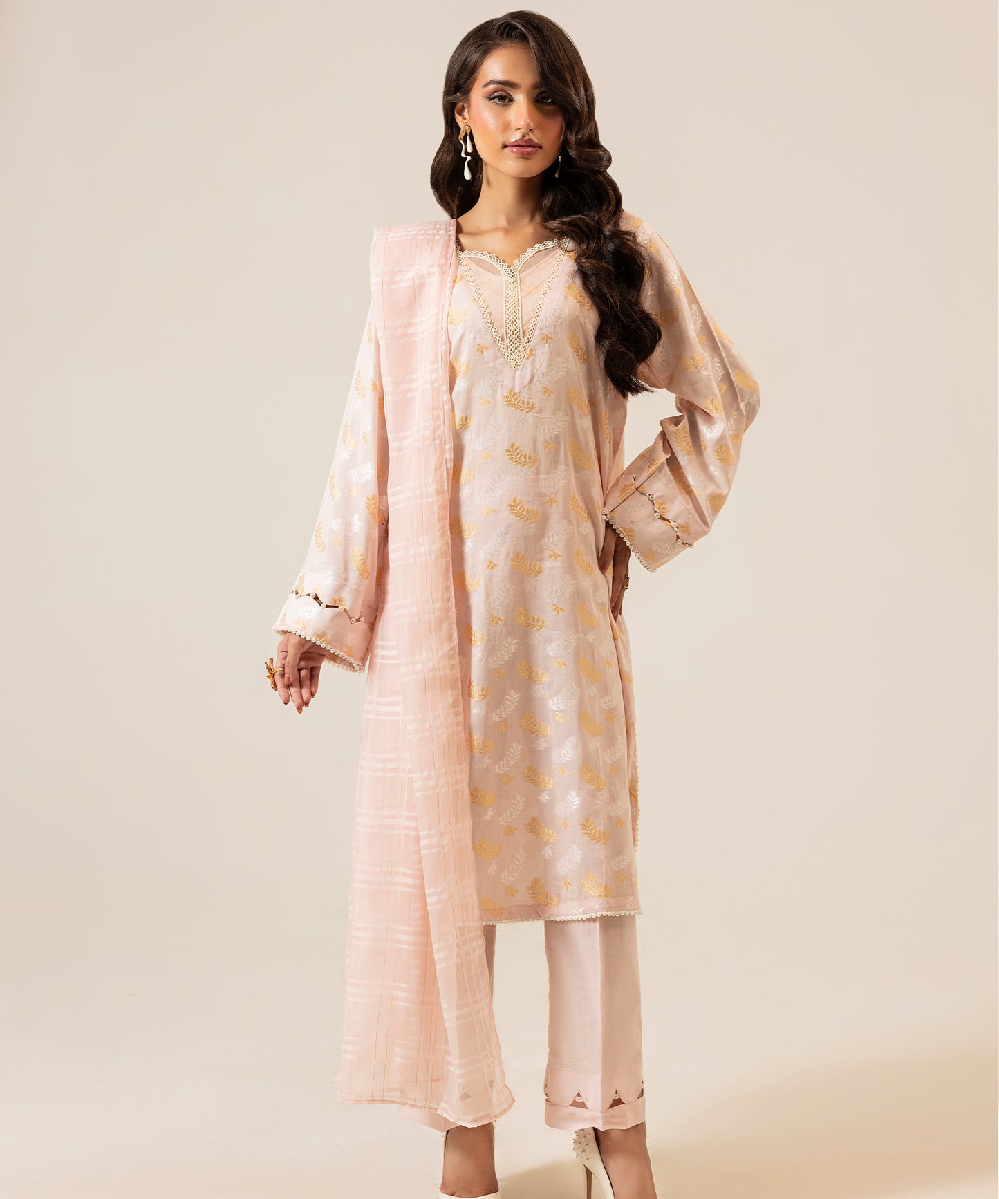 Women Jacquard 3 Piece Suit - JQ2502
