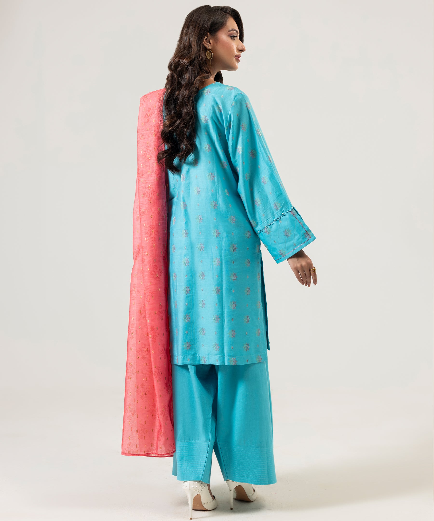3PC Jacquard Lawn 2504