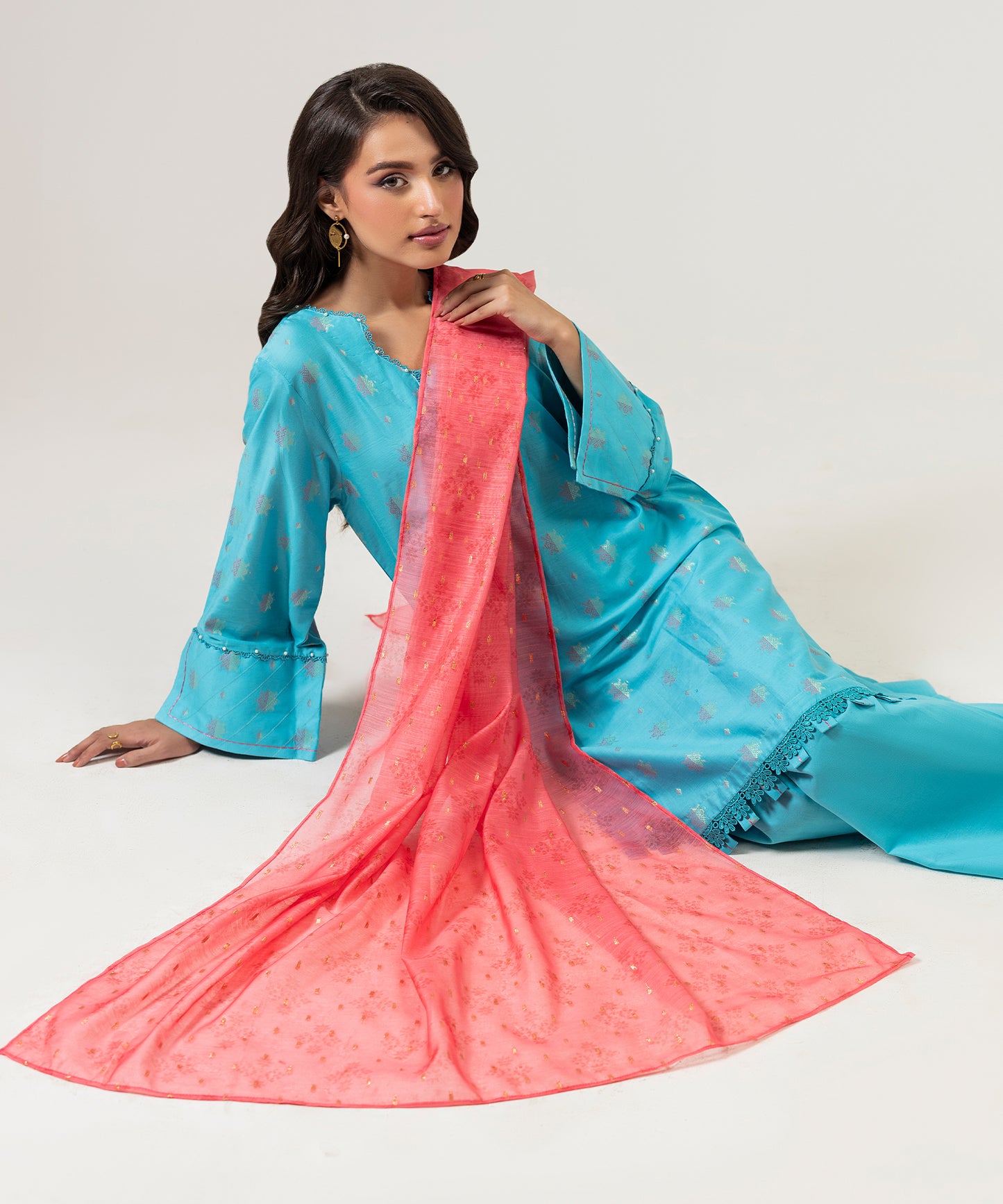 Women Jacquard 3 Piece Suit - JQ2504