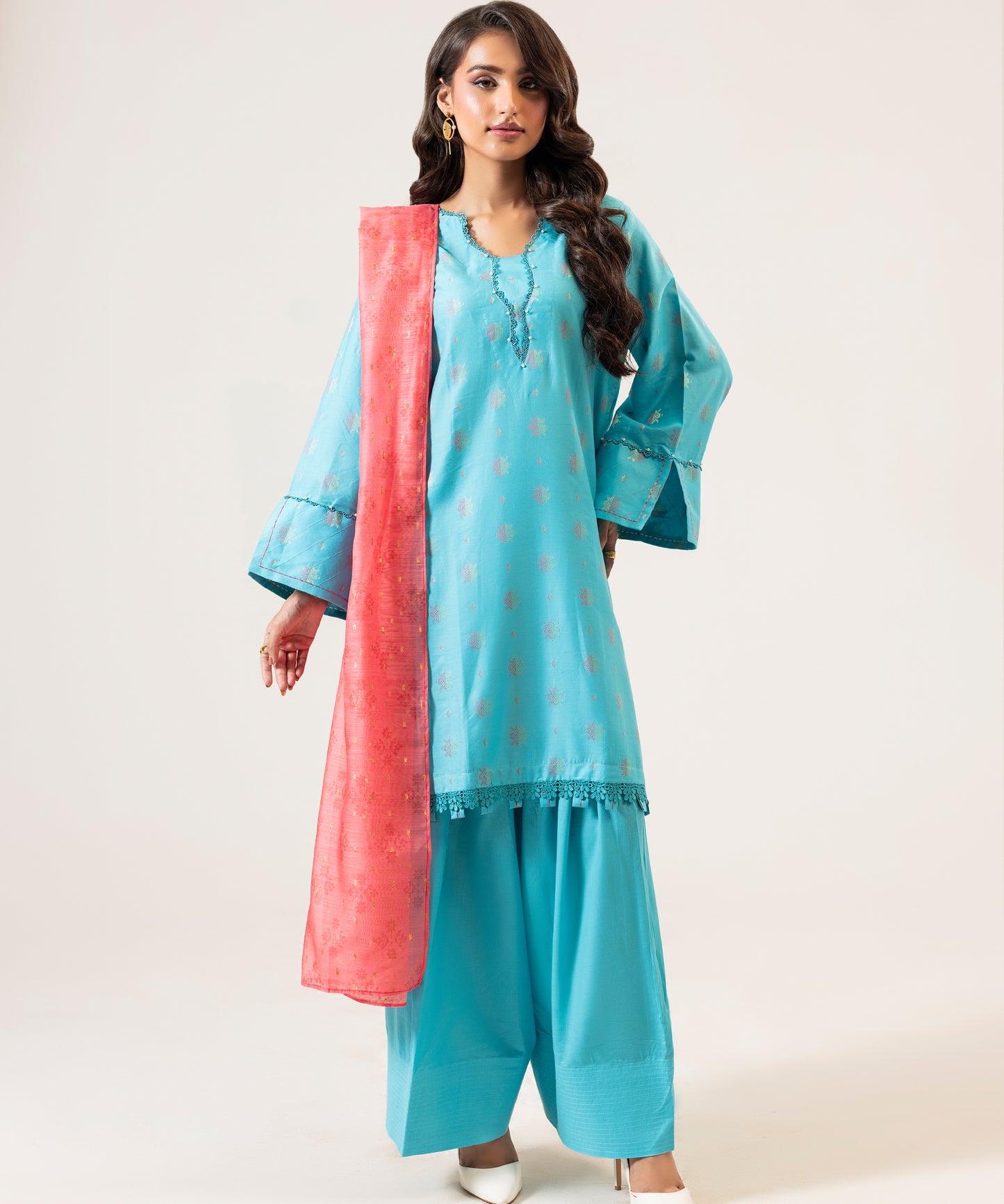 Women Jacquard 3 Piece Suit - JQ2504