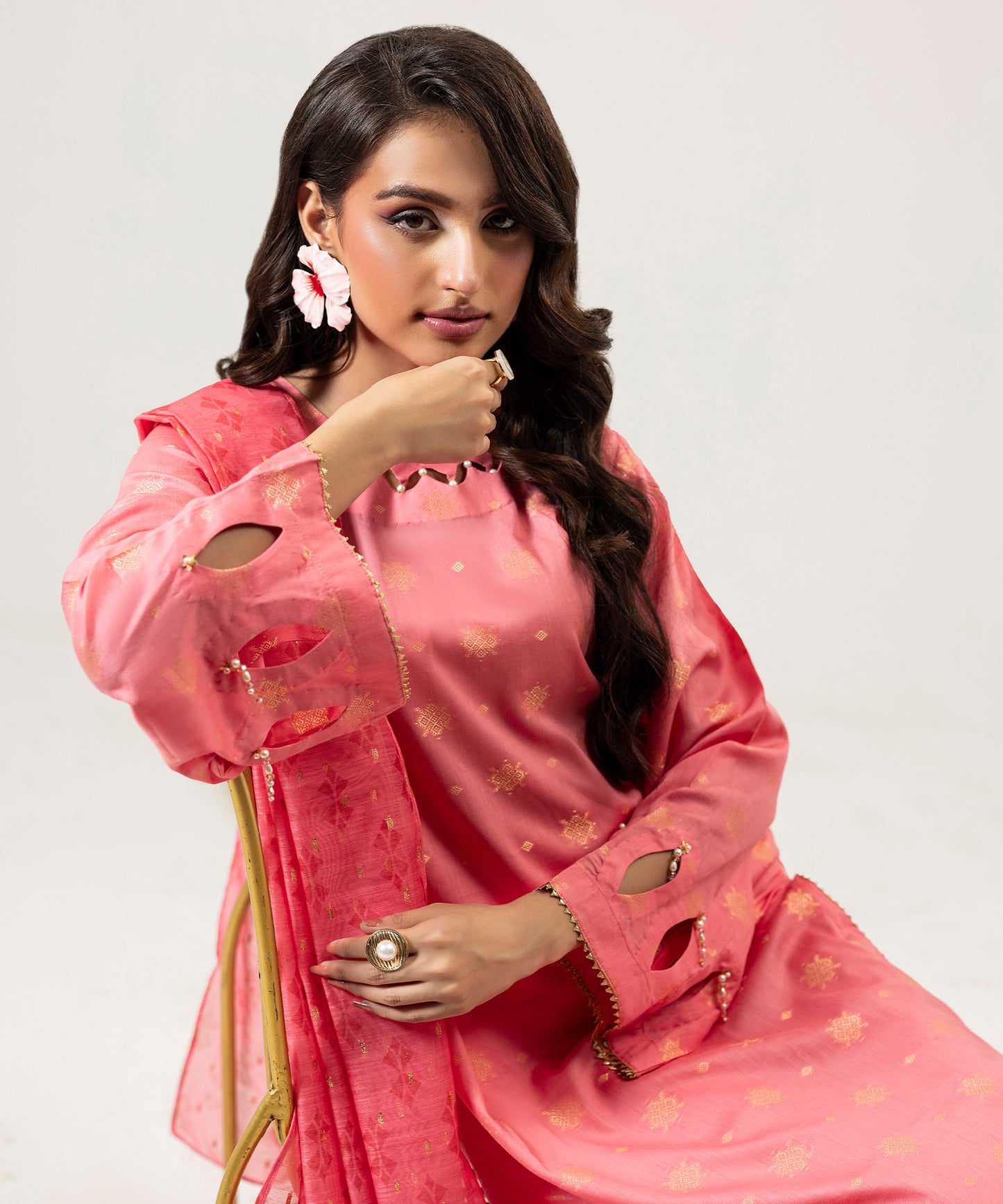 Women Jacquard 3 Piece Suit - JQ2507