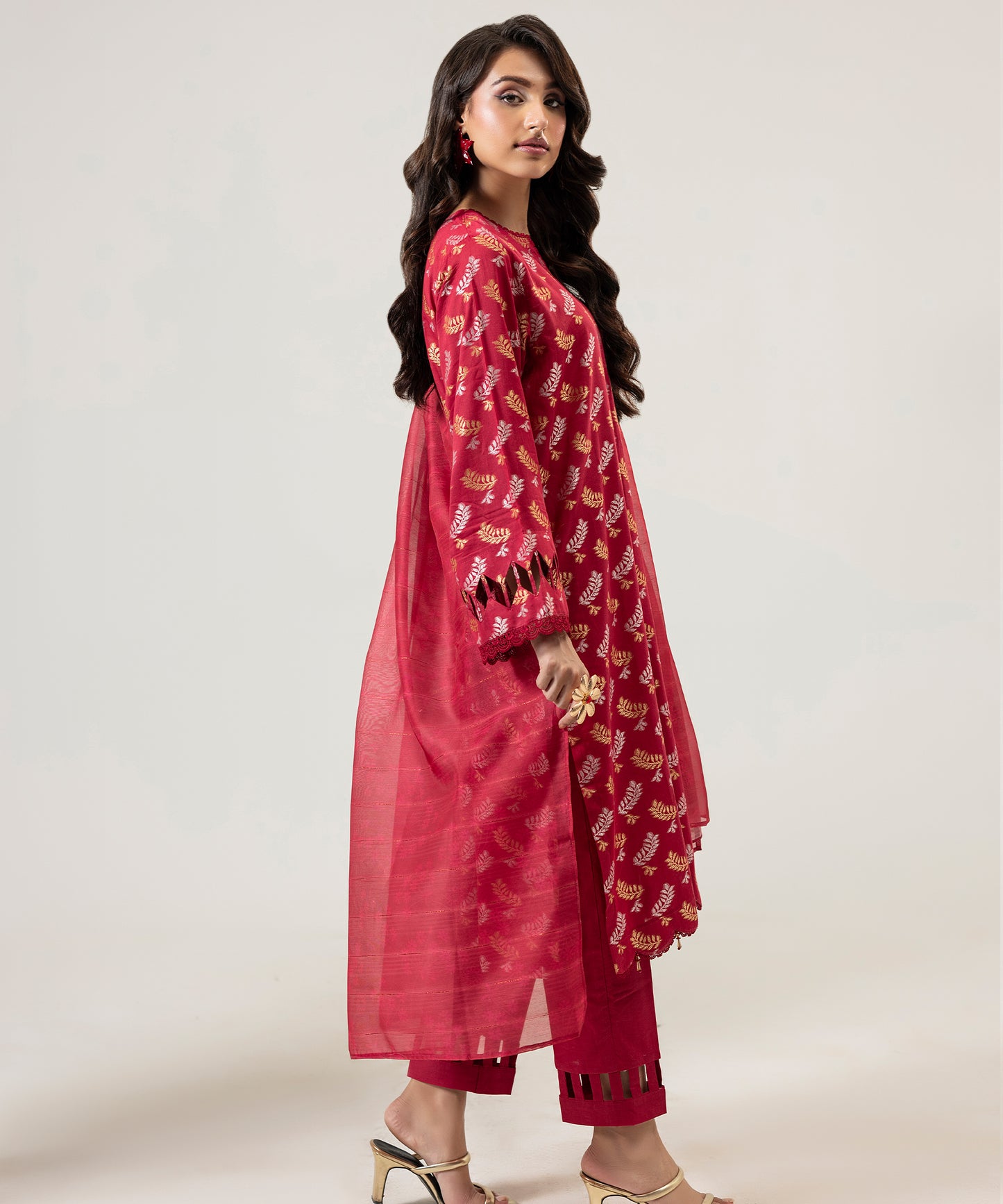Women Jacquard 3 Piece Suit - JQ2509