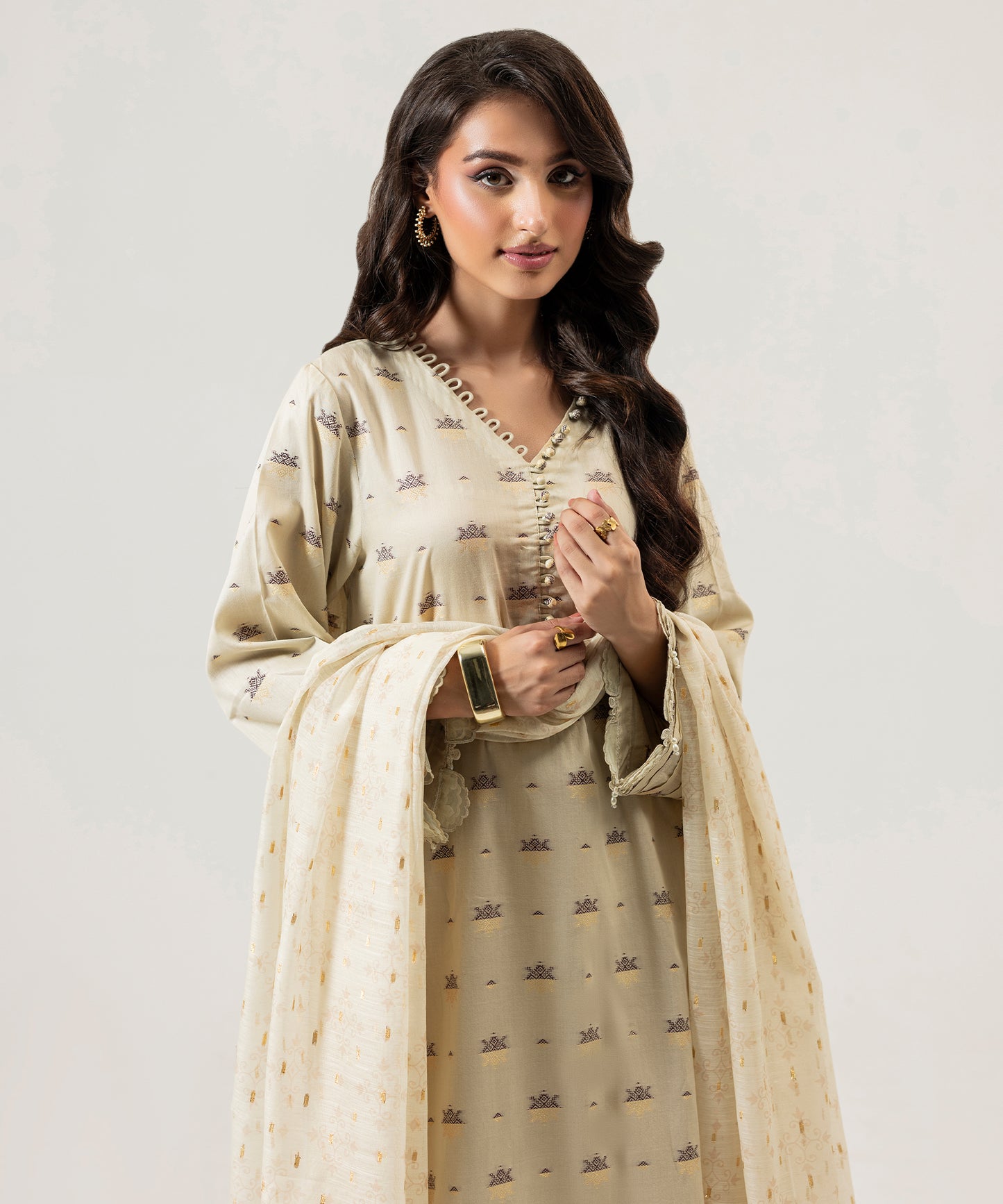 Women Jacquard 3 Piece Suit - JQ2510