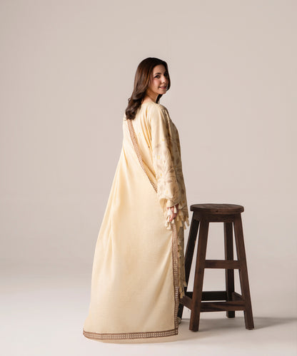 Women Solid Embroidered 3 Piece Suit - UDE258