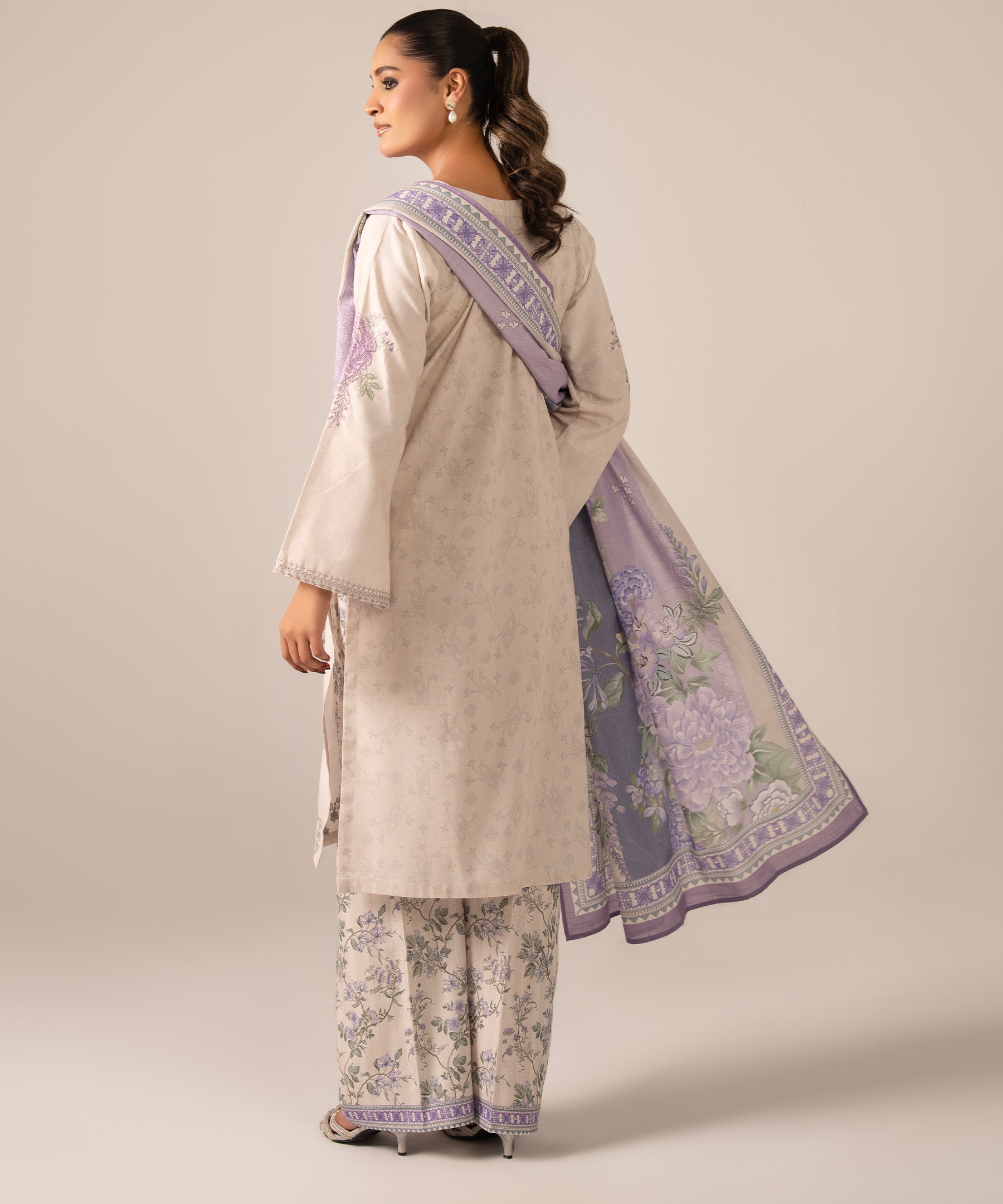 3PC Printed Embroidered Khaddar - 2603