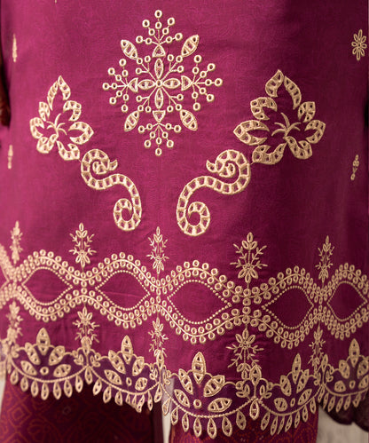 3PC Printed Embroidered Khaddar - 2607