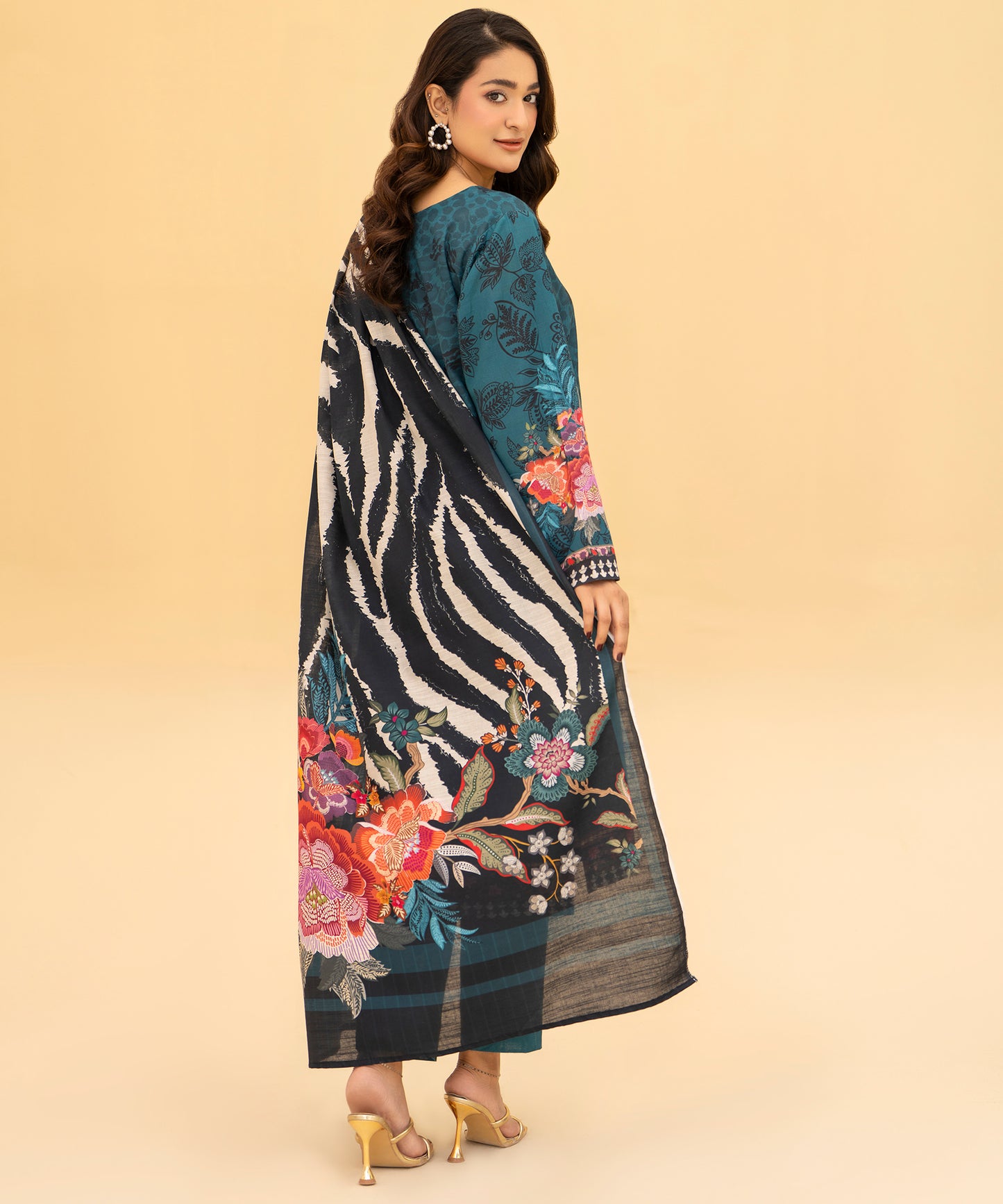 Women Printed 3 Piece Suit  - DT2613