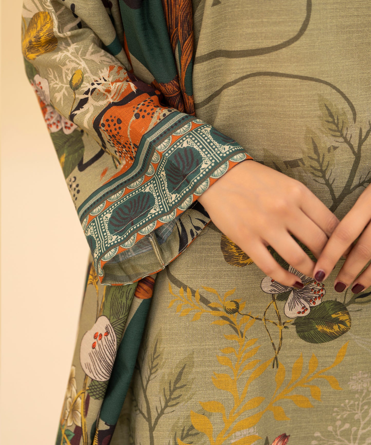 Women Printed 3 Piece Suit  - DT2616