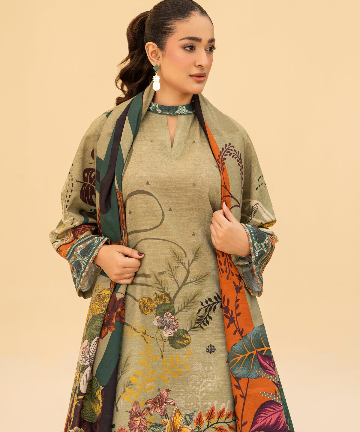 Women Printed 3 Piece Suit  - DT2616
