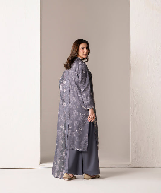 Women Printed Embroidered 3 Piece Suit - UDE267