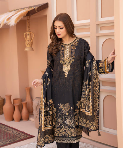 3PC Anarkali Digital Linen  137