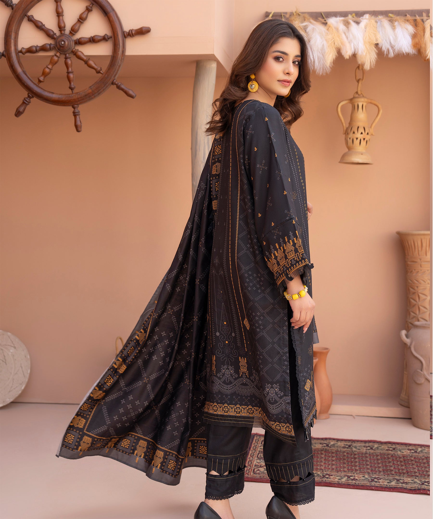 3PC Anarkali Digital Linen 131
