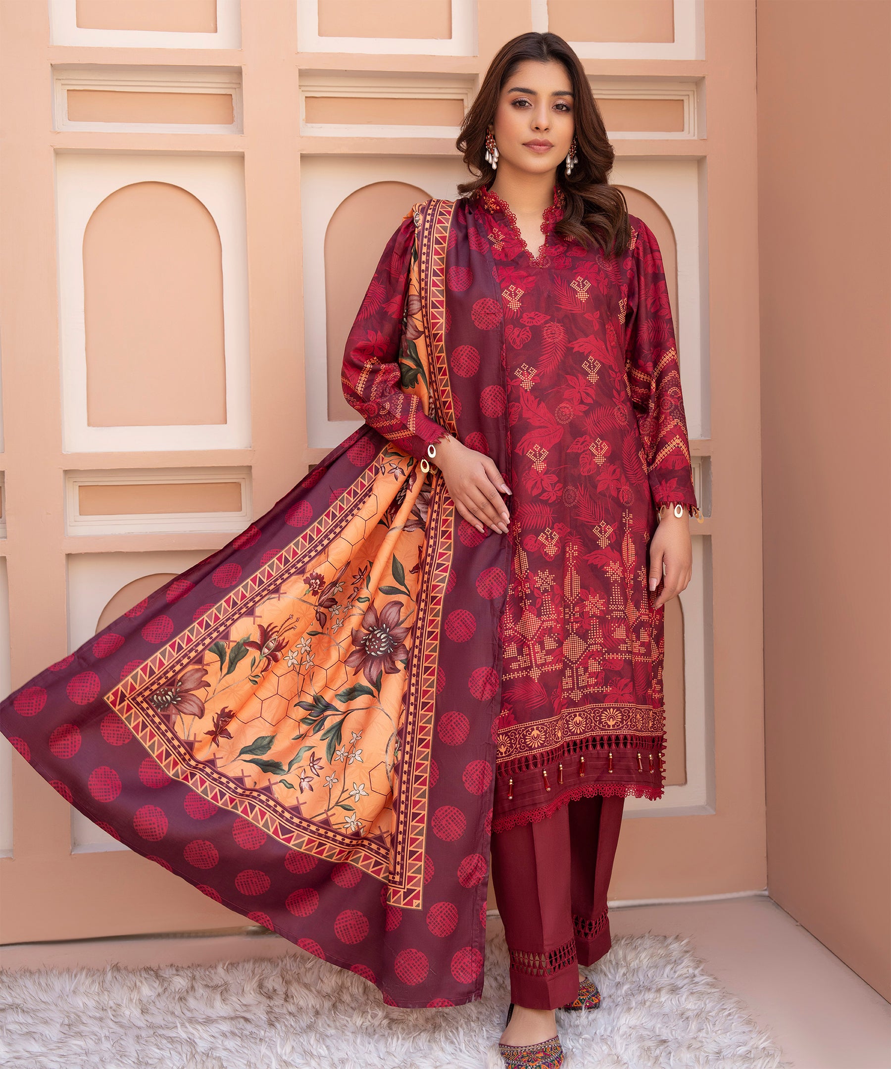 3PC Anarkali Digital Linen 139