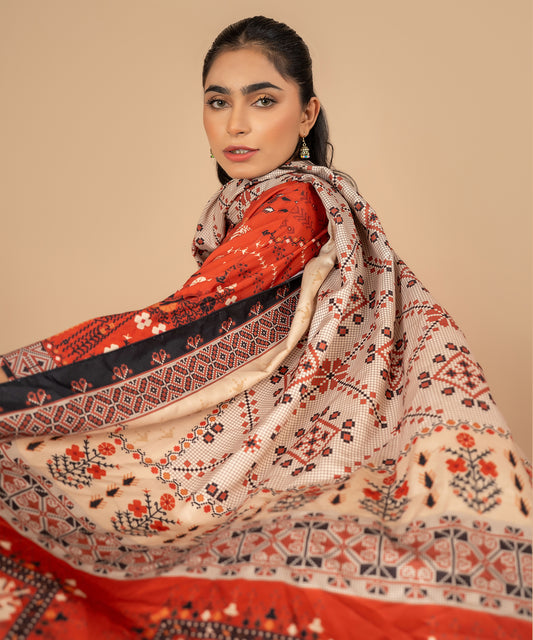 Women Printed 3 Piece Suit  - DTD318