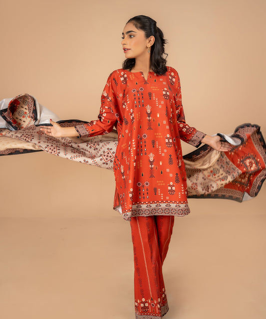 Women Printed 3 Piece Suit  - DTD318