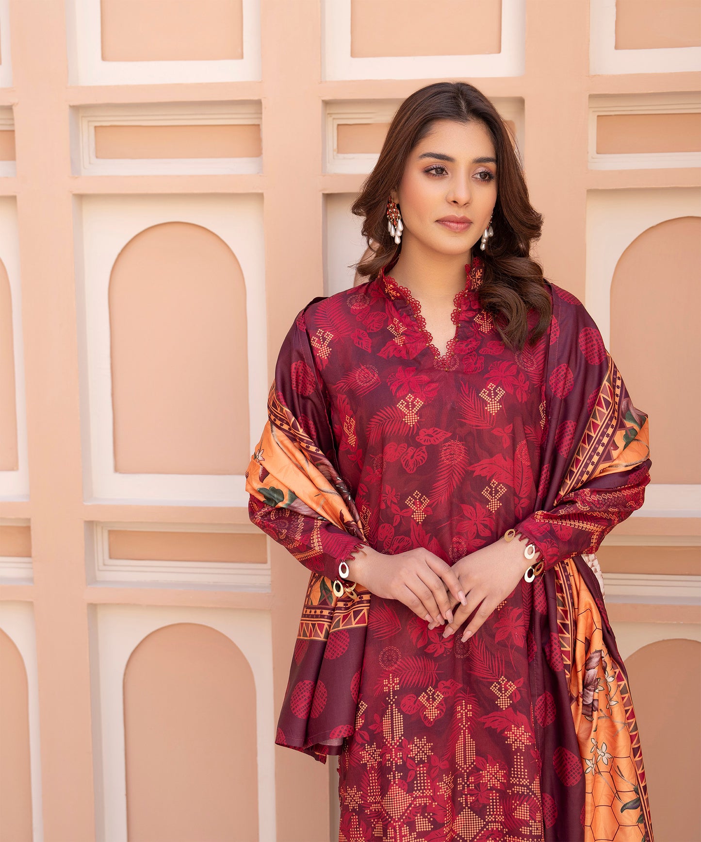 Women Printed 3 Piece Suit  - AND139
