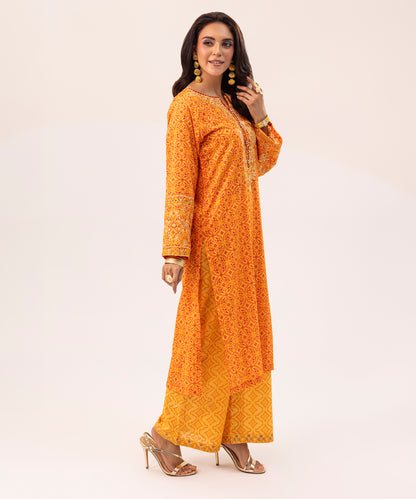 Women Printed Embroidered 2 Piece Suit - LDS1084
