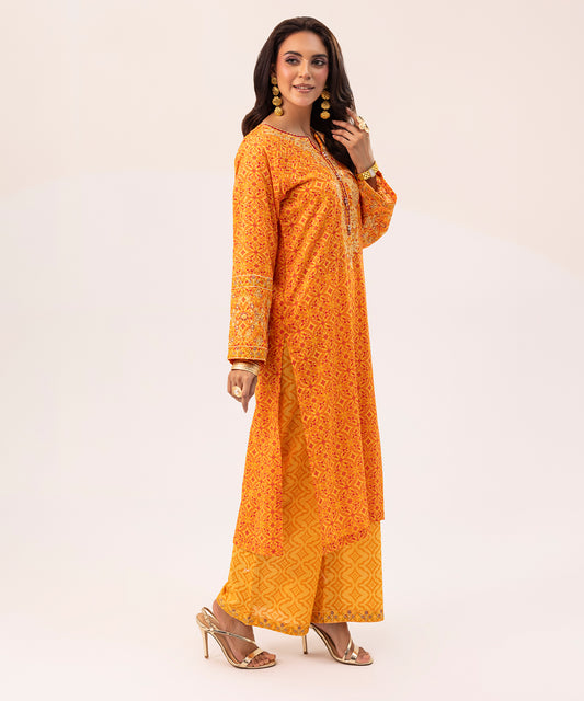 Women Printed Embroidered 2 Piece Suit - LDS1084