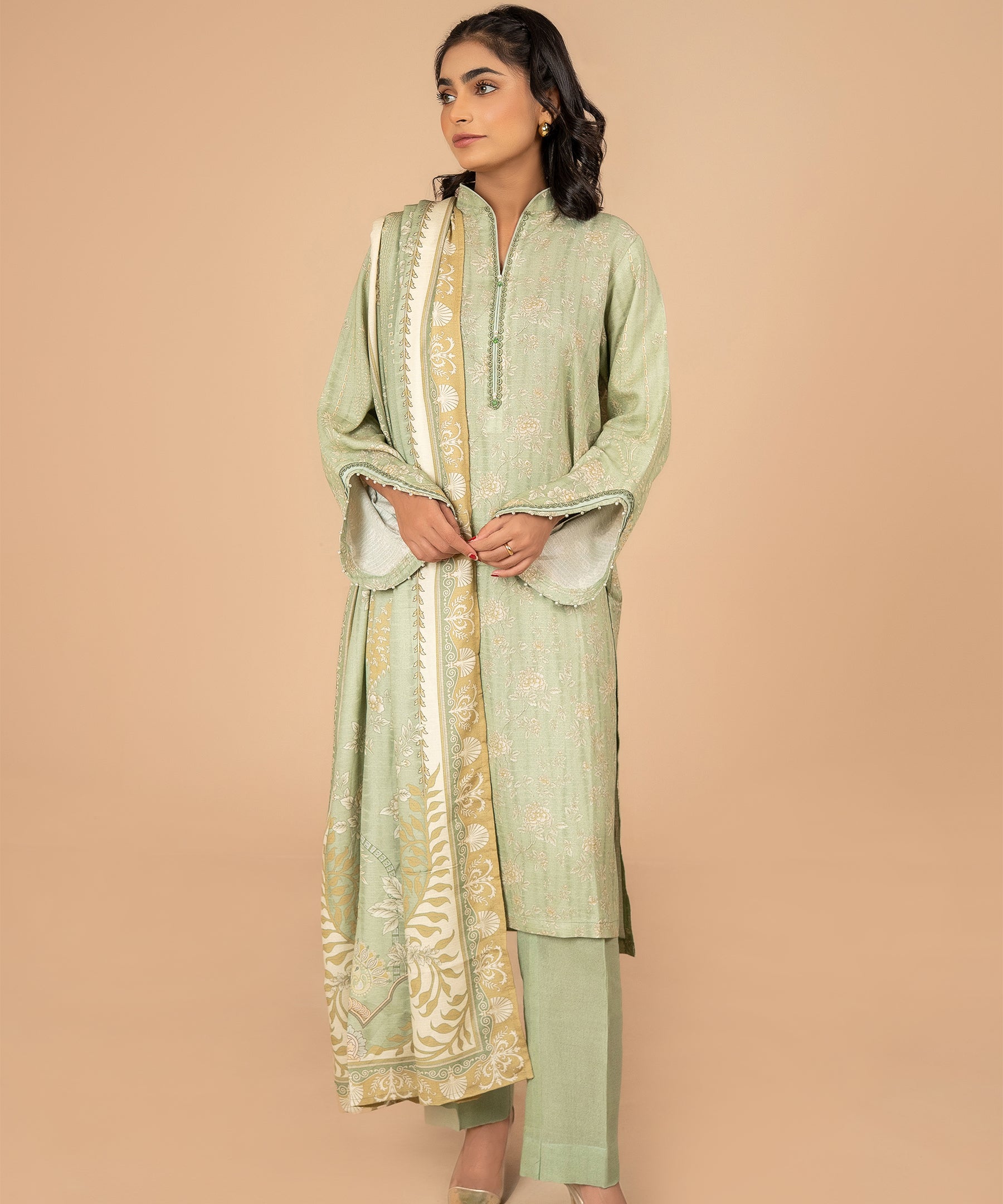 3PC Linen Karandi - 35