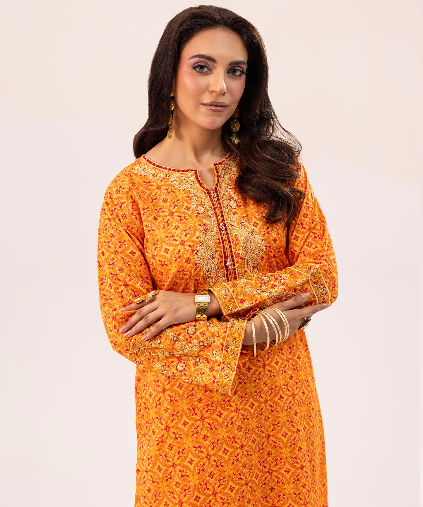 Women Printed Embroidered 2 Piece Suit - LDS1084