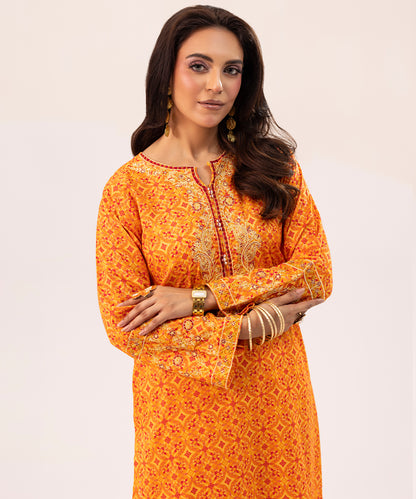 Women Printed Embroidered 2 Piece Suit - LDS1084