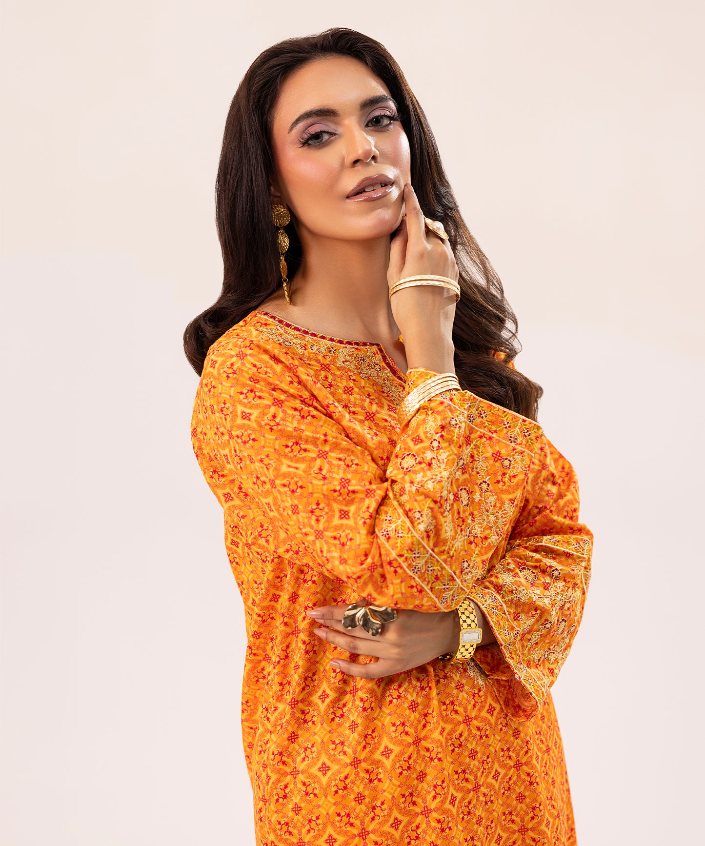 Women Printed Embroidered 2 Piece Suit - LDS1084