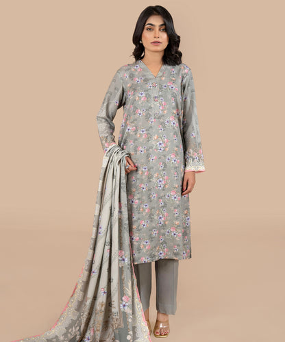 Women Printed 3 Piece Suit  - DKL036