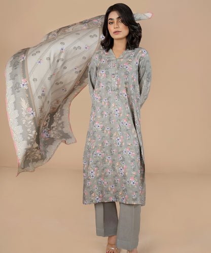 Women Printed 3 Piece Suit  - DKL036