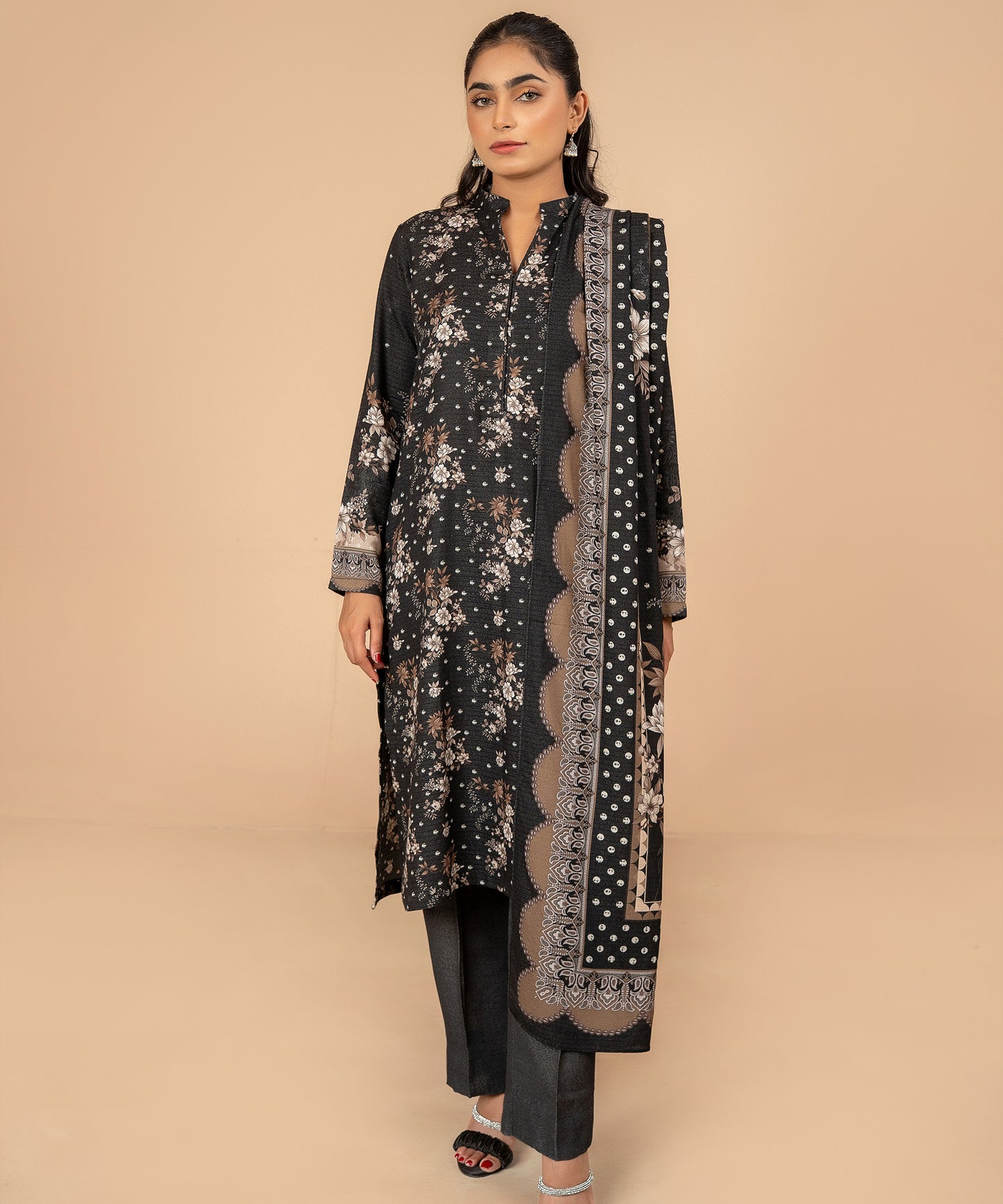 Women Printed 3 Piece Suit  - DKL037