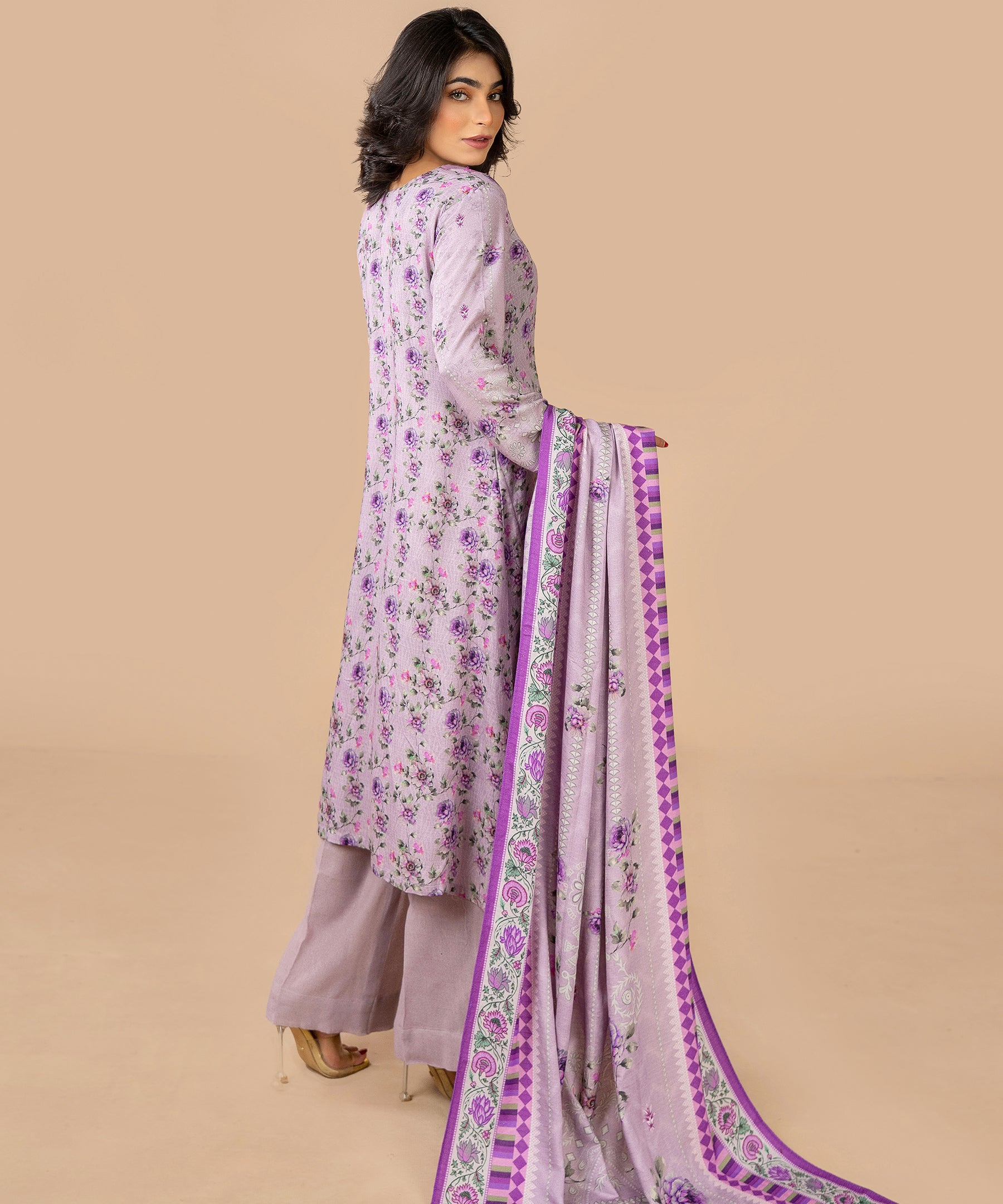 3PC Linen Karandi - 38