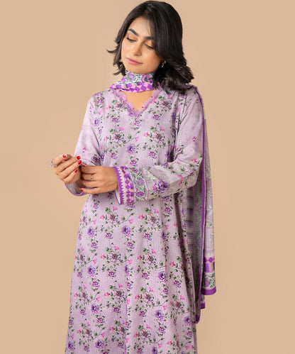 Women Printed 3 Piece Suit  - DKL038