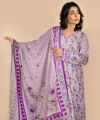 Women Printed 3 Piece Suit  - DKL038