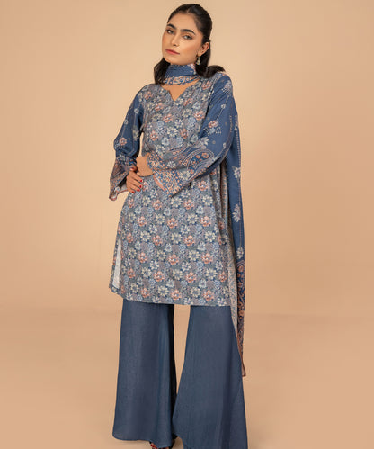 Women Printed 3 Piece Suit  - DKL039