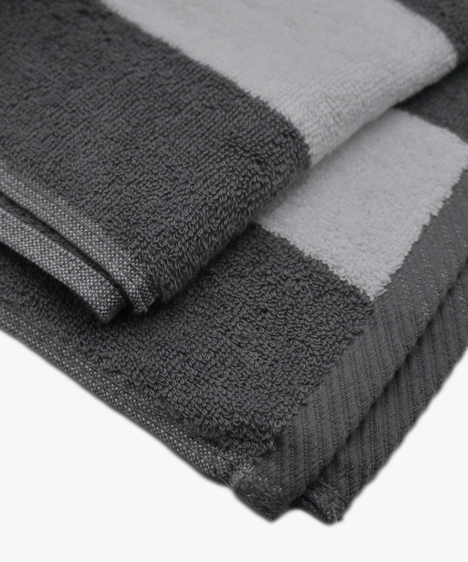 Yarn Dyed Stripe Bath Sheet - GRY