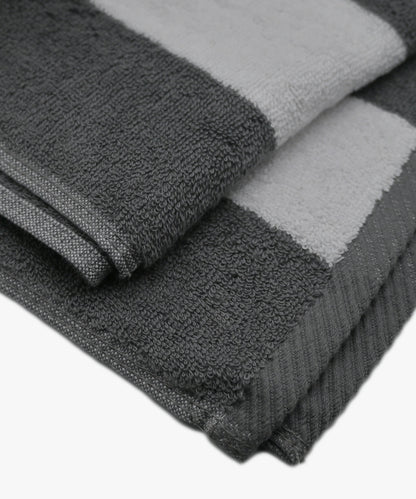 Yarn Dyed Stripe Bath Sheet - GRY